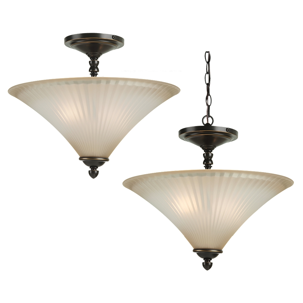 Two Light Semi-Flush / Pendant