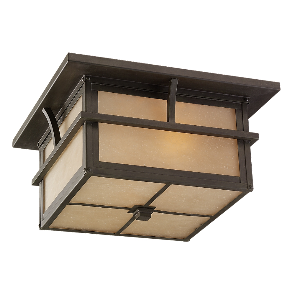 Two Light Outdoor Ceiling Flush Mount
