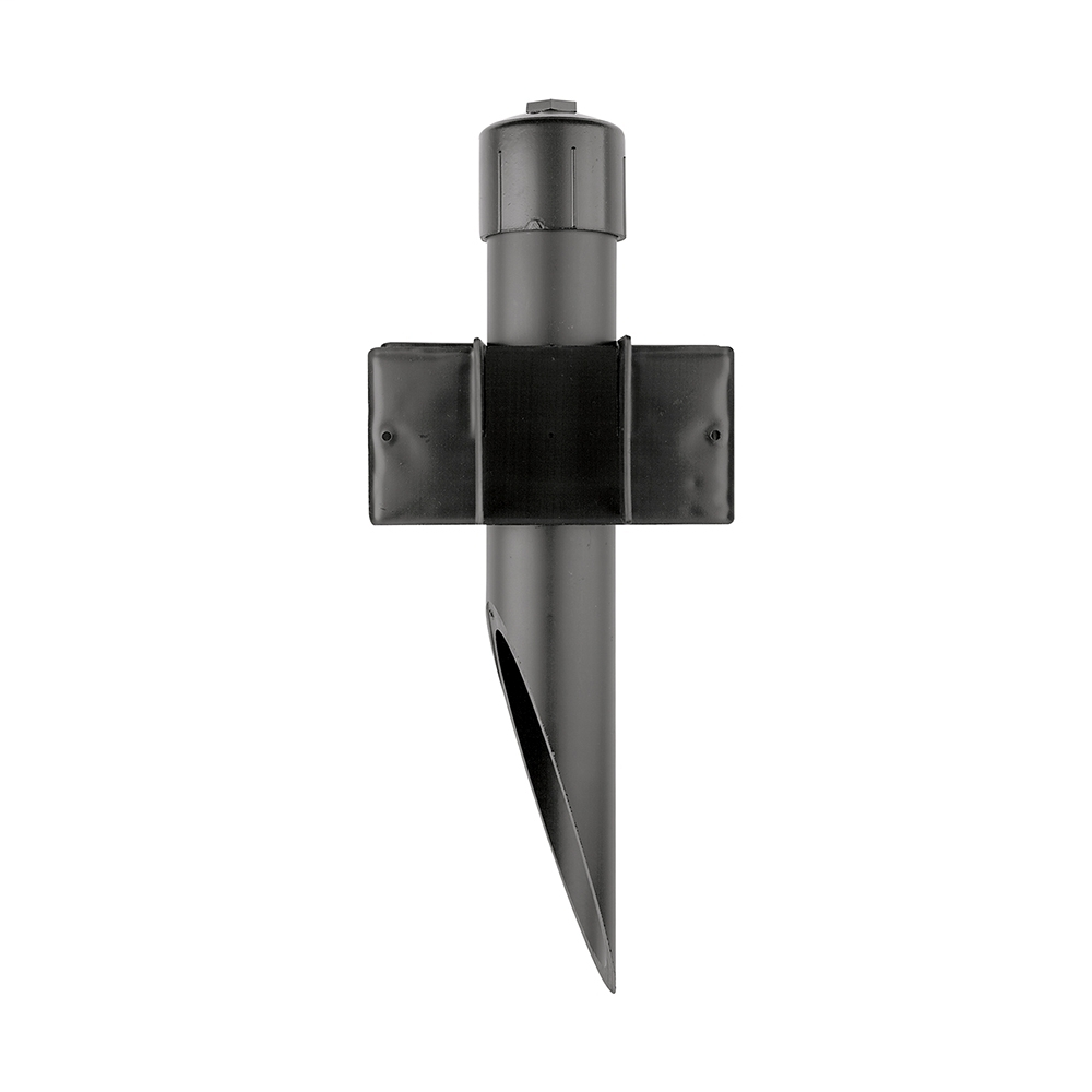 Product image for VCLGT 9364-12 7.75 X 19.5IN BLACK PVC STAKE W/CAST ALUMINUM CAP 120V STABILIZER STAKE