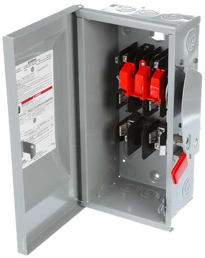 Product image for Siemens GF222N 240 VAC/250 VDC 60 Amp 2-Pole 3-Wire NEMA 1 General Duty Fusible Safety Switch