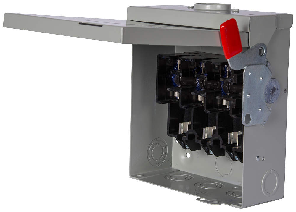 Siemens GF321NR 240 VAC/250 VDC 30 Amp 3-Pole 4-Wire NEMA 3R General Duty Fusible Safety Switch Product image for Siemens GF321NR 240 VAC/250 VDC 30 Amp 3-Pole 4-Wire NEMA 3R General Duty Fusible Safety Switch