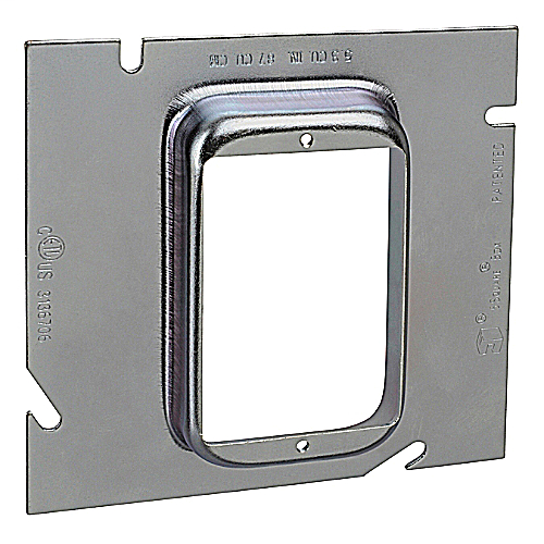 Product image for Steel City 82C-1G-3/4 5 x 3/4 Inch 1-Gang 5.3cu.in Steel Raised Square Box Extension Ring