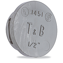 Thomas & Betts 1453 1" Knockout Plug, Thermoplastic