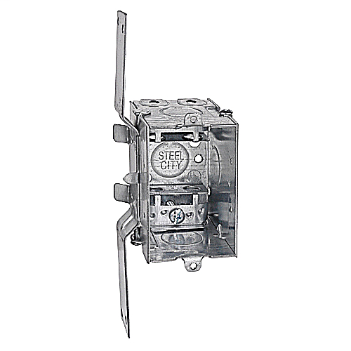 Steel City LXV-25 3 x 2 x 2-1/2 Inch Dimensions 12.5 In Gangable Steel Switch Box with Bracket and Clip Steel City LXV-25 3 x 2 x 2-1/2 Inch Dimensions 12.5 In Gangable Steel Switch Box with Bracket and Clip