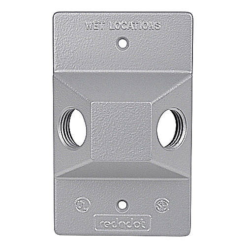 Product image for Red Dot LC-21 2 Hole 1/2 Inch Rectangular Cover