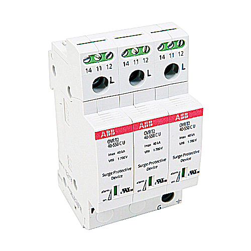 DIN rail surge protection device