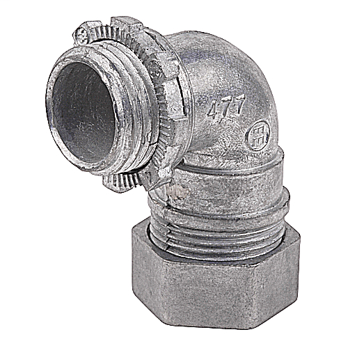 Steel City TC911-SC 1/2 Inch 90 Degree EMT Die-Cast Compression Connector Steel City TC911-SC 1/2 Inch 90 Degree EMT Die-Cast Compression Connector