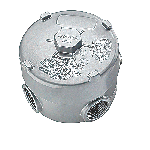 Product image for Thomas & Betts EXUN-3 1 Inch Die-Cast Aluminum 5-Hole Male Threaded Rigid Conduit Outlet Box