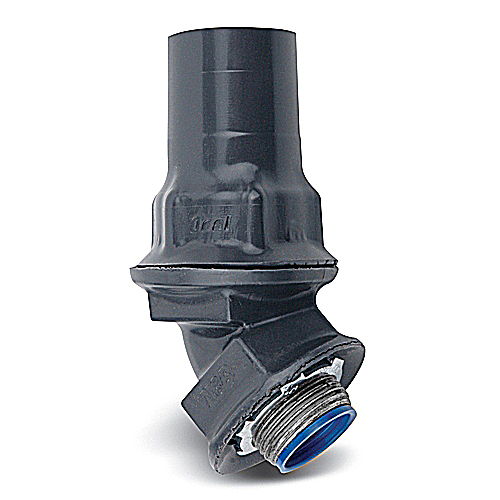 Ocal ST1/245-G 1/2 Inch Inch 45 Degree Ocal Sealtight Gray Adapter Ocal ST1/245-G 1/2 Inch Inch 45 Degree Ocal Sealtight Gray Adapter