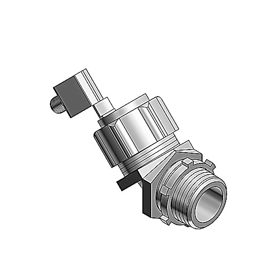 Product image for Thomas & Betts 5244GR 1 Inch 45 Degree Grounded Non-Insulated Liquidtight Fitting
