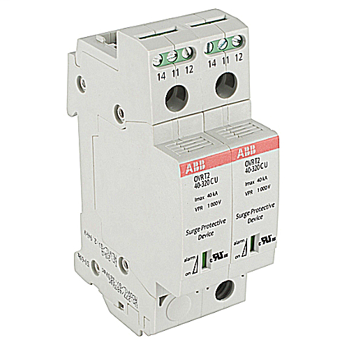 DIN rail surge protection device