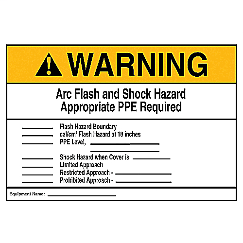 Product image for TB LB94916 WARNING ARC FLASH HZD LB