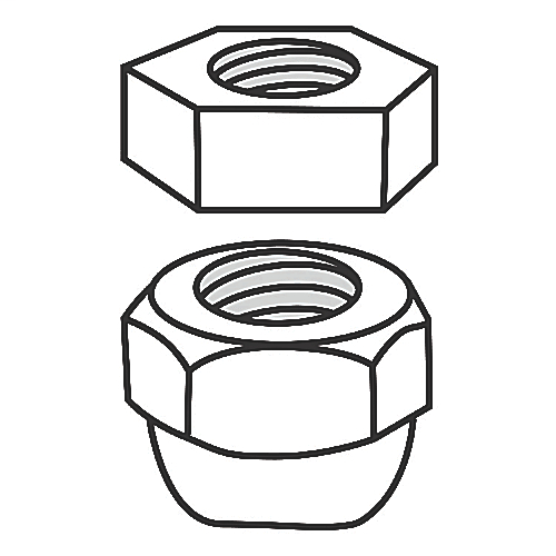 Product image for SS ES145-3/8 SWIVEL AND JAM NUT 3/8