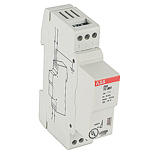 DIN rail surge protection device for a data line