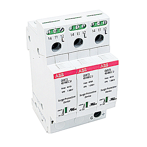 DIN rail surge protection device