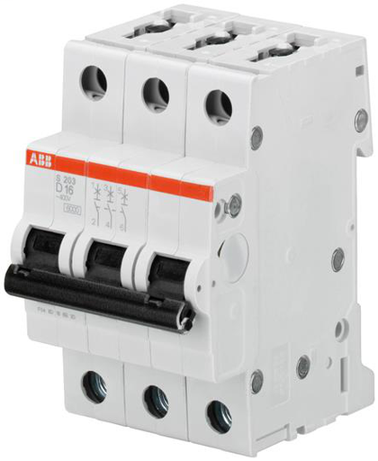 Product image for ABB S203-D0.5 MCB - S200 - 3P - D -