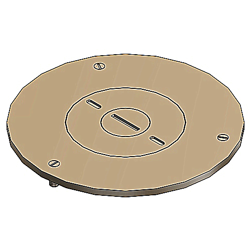 Product image for Steel City P-60-1/2-2 Brass Electrical Box Cover