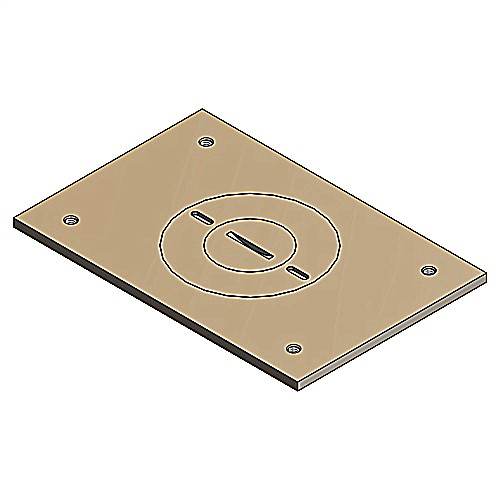 Product image for Steel City P-64-3/4-2 Brass Cover Plate