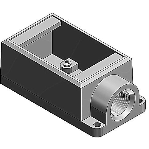 1 Gang, Shallow Device Box, Dead End
