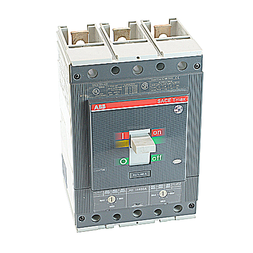 Product image for Thomas & Betts T5N400TW 3-Pole 400 Amp 600 VAC/VDC 25 kA Thermal Magnetic Molded Case Circuit Breaker