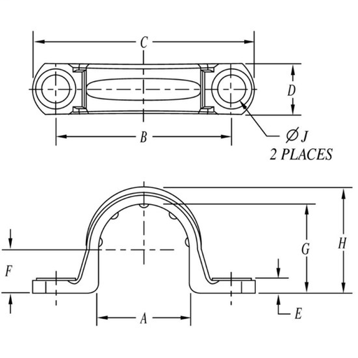 Carlon E977EC 3/4" PVC 2Hole Conduit Clamp Codale Electric Supply