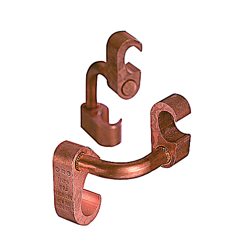 Product image for Color-Keyed 54895L 250 to 50 kcmil 90 Degrees Copper Compression Grounding Grid Connector