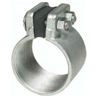 Product image for Thomas & Betts SPCP150 1-1/2" Rigid Conduit Split Coupling, Malleable Iron