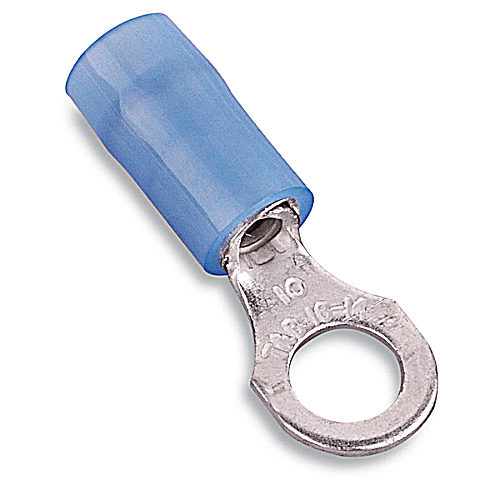 Product image for Thomas & Betts RB873 Nylon-Insulated Ring Terminal - #18-14, #10bolt (1000/Box)