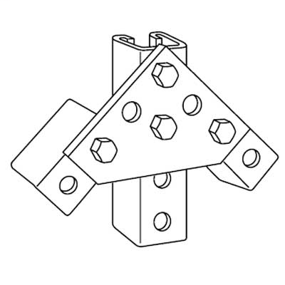 Product image for ABB B 944 DBL BRACE CONN LEN4.5IN W