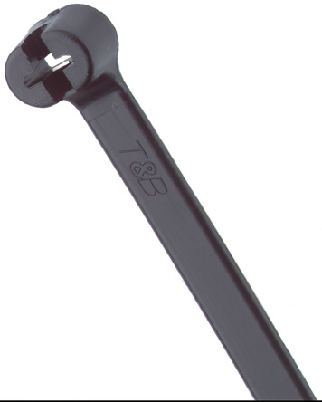 Product image for Thomas & Betts TY52315MX Weather Resistant Nylon Cable Tie, 7" Length, .09" Width, Black