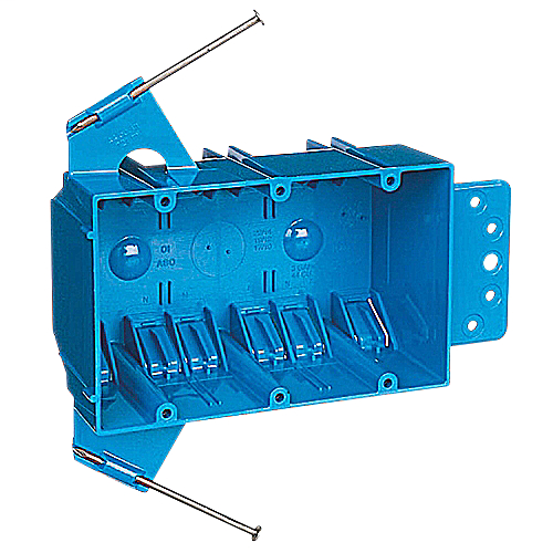 PV B344AB 3-Gang Zip Box w/Nails
