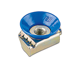 Steel City UCN14 1/4" Steel Universal Cone Nut with Galv-Krom Finish