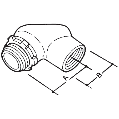Product image for ABB HL 611 1/2IN ELB,RGD/IMC,DC,RGD