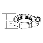 Product image for Steel City LG-401 1/2 Inch Rigid/IMC Steel Ground Locknut