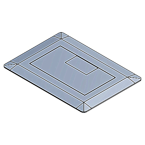 Multi-Gang Rectangular Floor Boxes & Covers - E9761S