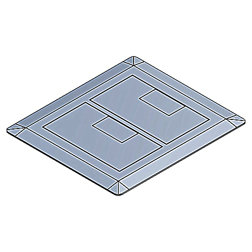 Multi-Gang Rectangular Floor Boxes & Covers - E9762S
