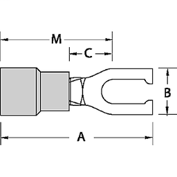 T&B RB14-8FL 16-14 INS SPADE TERM