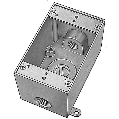 RED-DOT DIH3-1-LM 1GANG W/3 1/2-IN HUBS WEATHERPROOF BOX RED-DOT DIH3-1-LM 1GANG W/3 1/2-IN HUBS WEATHERPROOF BOX