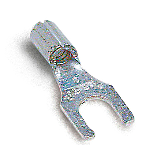 Product image for Thomas & Betts C10-8FL #8 Bolt Hole 12-10 AWG Wire Range Metallic Non-Insulated Locking Fork Terminal