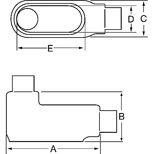 Ocal LB27G 3/4" PVCCoated OcalBlue® LBStyle Conduit Body, Form7