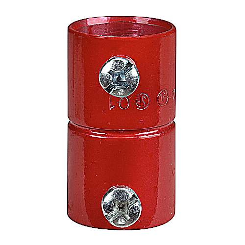 Product image for Steel City TK122A-FA 3/4" EMT Set Screw Coupling, Steel - RED Fire Alarm