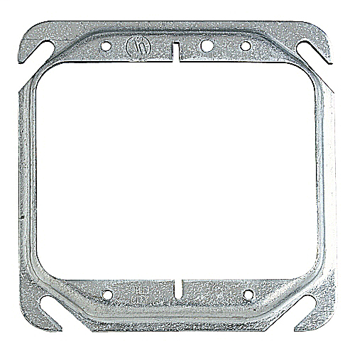 Product image for Steel City 52C20-25 2-Gang 4 Inch Side 1/4 Inch Steel Raised Square Box Cover