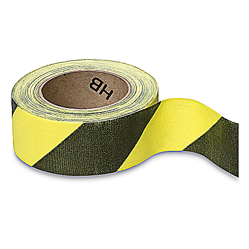 Product image for Thomas & Betts BZ-2104 3 Inch x 18 Yard Black and Yellow Laminated Vinyl Tape