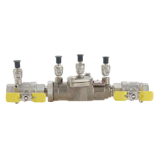 3/4 In Ss Double Check Valve Assembly, Quarter Turn Shutoff, Single Top Entry