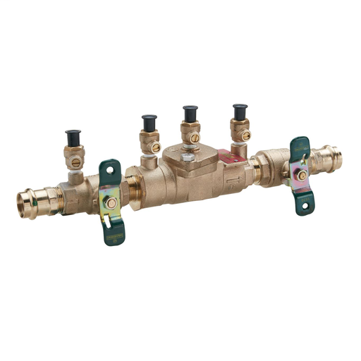 3/4 In Lead Free Double Check Valve Assembly, Quarter Turn Shutoff, Single Top Entry, Viega Propress (R) Adaptors
