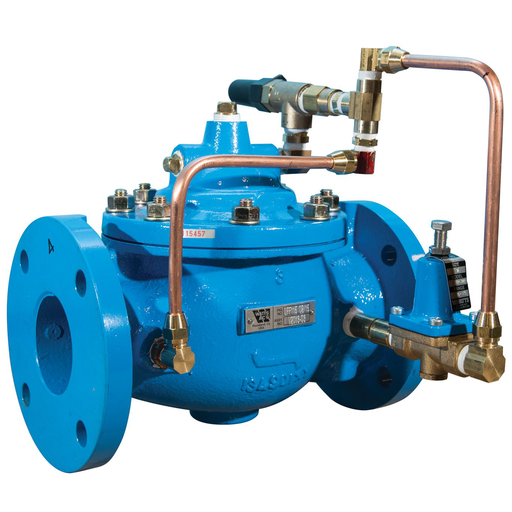 3 In Globe Class 150 Flanged Epoxy Coated Pressure Reducing Control Valve, Full Port, Adjustable Closing Speed