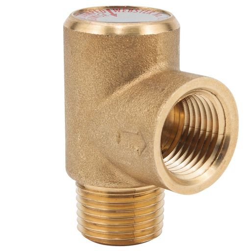 1/2 In Lead Free Brass Poppet Type Pressure Relief Valve, 125 psi