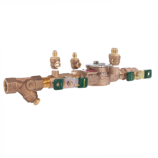 1/2 In Bronze Double Check Valve Assembly, Quarter Turn Shutoff, Strainer, Single Top Entry, Domestic