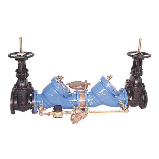 4 In Cast Iron Reduced Pressure Detector Assembly, Osy Shutoff, Cubic Feet Meter, Silicone Rubber Check Discs