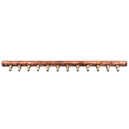 Lead Free Closed End X 1 In Swedged End Copper Manifold, 12 Branch X 1/2 Cf Fittings